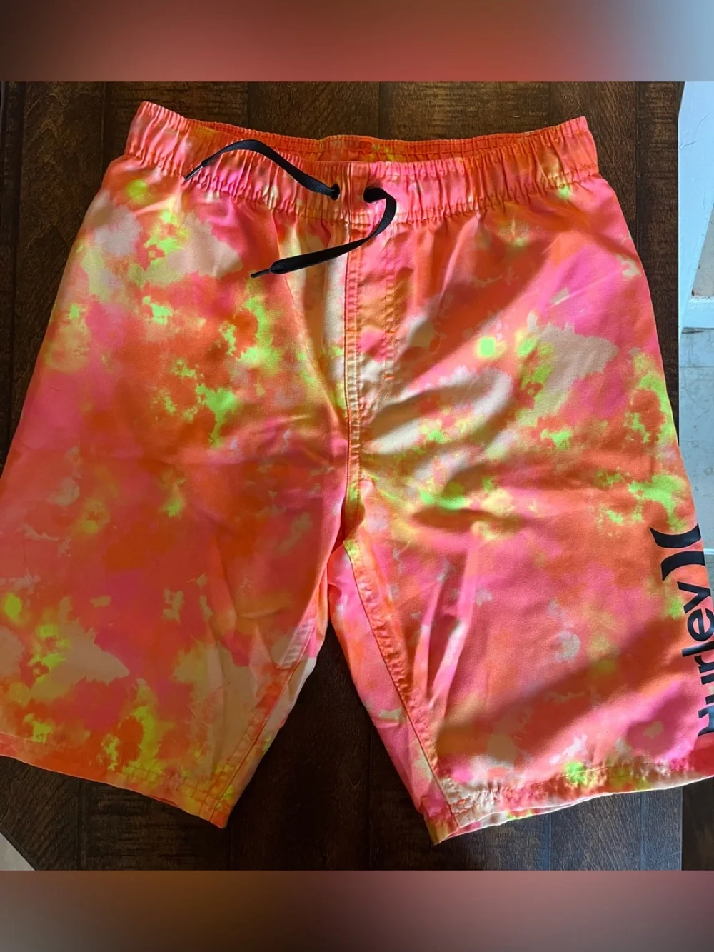 Hurley orange yellow swim trunks shorts youth large